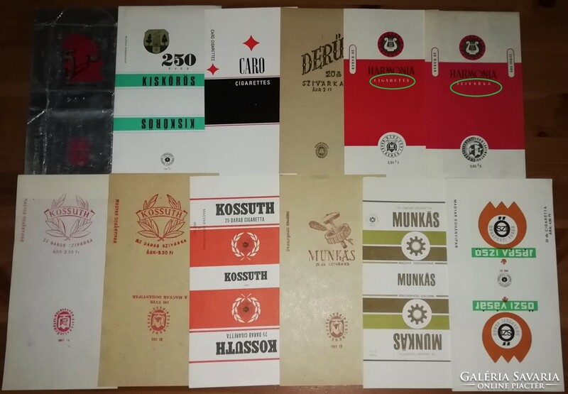 165 FÉLE RÉGI MAGYAR CIGARETTA CSOMAGOLÁS NYOMDAI ÁLLAPOTBAN!