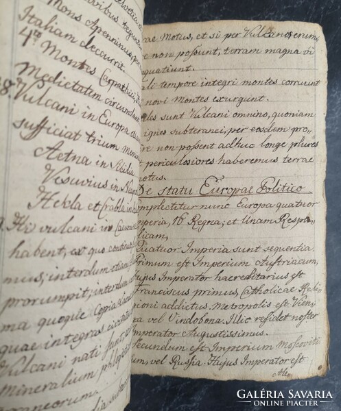Manuscript book from the early 1800s, supplemented with an 18th century print. Rarity!