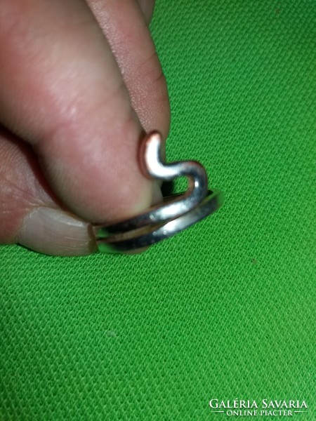 Retro snake-shaped silver-plated bisque ring as shown in the pictures
