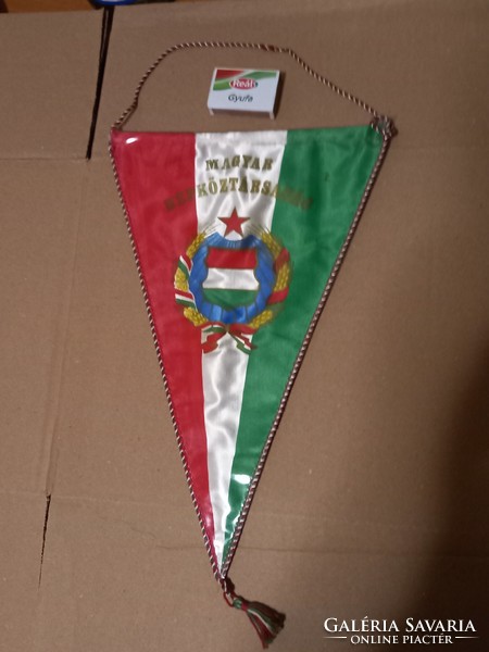 Hungarian radio amateur association double-sided flag! Kádár era. 22X35cm