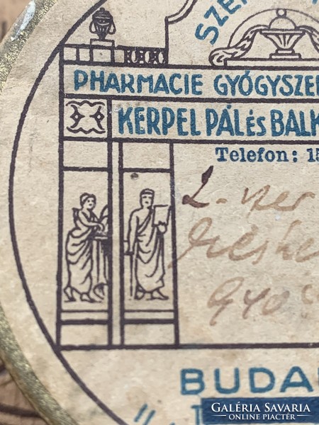 Pál Kerpel and László Balkányi Szent István pharmacy margit krt 27 unopened large boxes of medicine