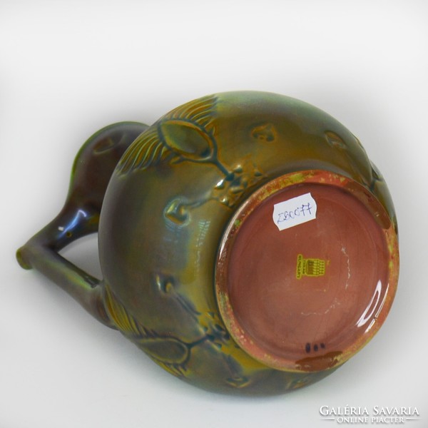 Zsolnay eozin glazed vase with handles