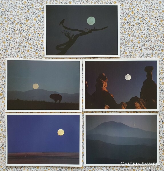 5db Gerhard Eisenschink képeslap üdvözlőlap postatiszta hold téma