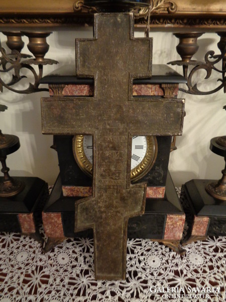 19th century orthodox bronze cross - crucifix