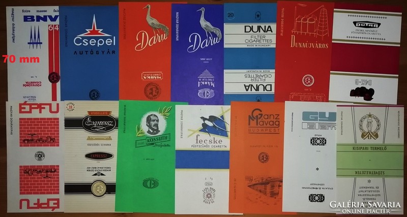 165 Kinds of old Hungarian cigarette packaging in printing condition!