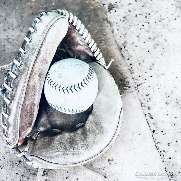 Retro, vintage, loft design baseball/softball kesztyű
