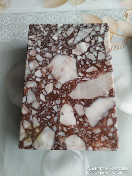 Marble jewelry box with copper closure for sale! Decorative box, card holder box for sale