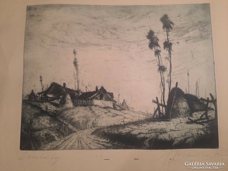 Boross géza: hilly landscape 1936