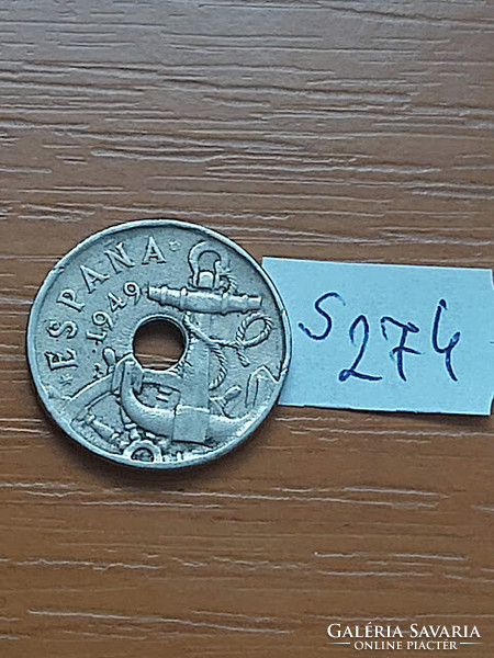 Spain 50 centimeter 1949 copper-nickel francisco franco s274