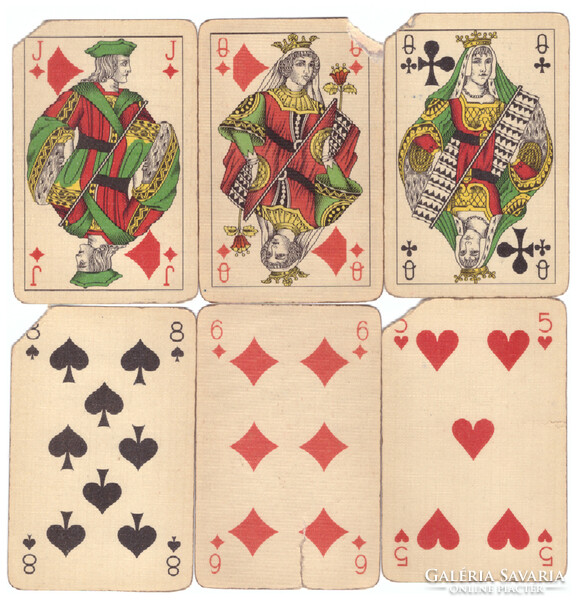 1. Double deck of French cards 104 cards + 6 jokers playing card factory around 1970 Genoese card picture