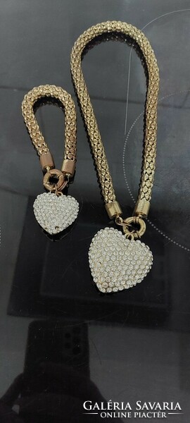 Sweet gold-plated necklace set