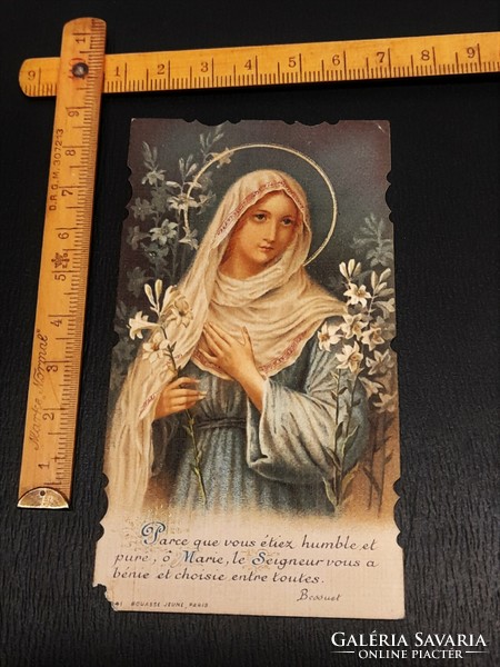 Holy image in an antique prayer book, prayer sheet