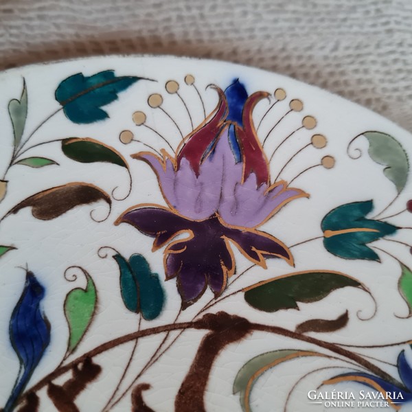 Antique faience hand-painted plate, wall plate - rörstrand - 1.