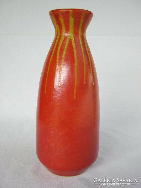 Tófej kerámia retro váza 24 cm
