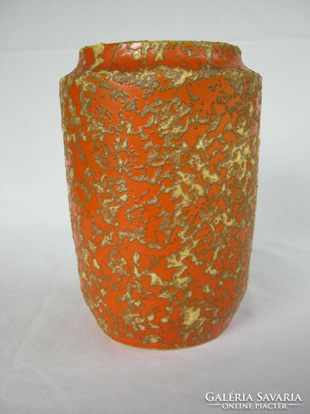 Tófej kerámia retro váza 18 cm