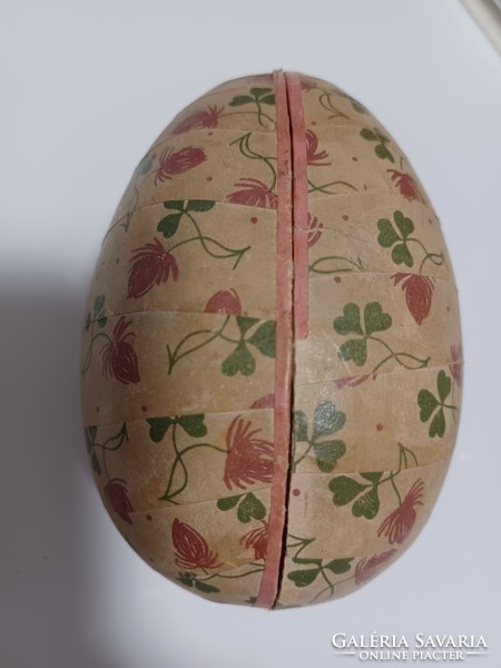 Régi papírmasé húsvéti tojás-  vintage, shabby