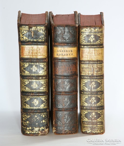 1775 - Horányi elek - memoria hungarorum in 3 volumes in beautiful leather binding!