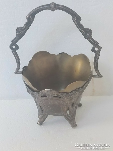 Antique art nouveau silver basket from Vienna