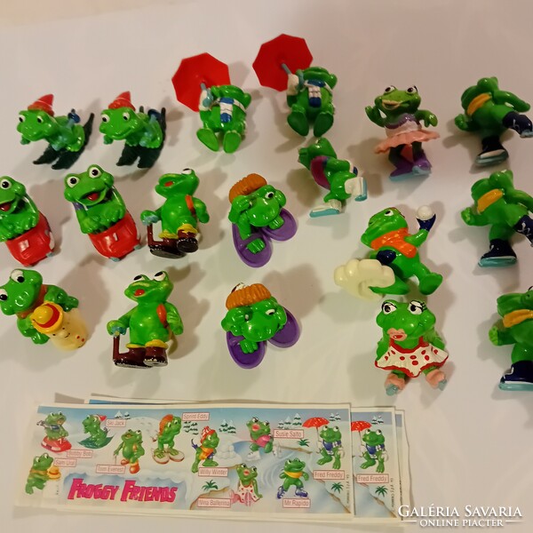 KINDER figurák teljes sorozat / Béka 1993 / Froggy Friends