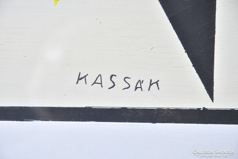 A painting with the signature of Louis Kassák.