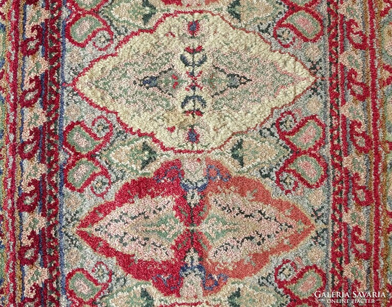 1K969 Régi art deco hosszú szőnyeg perzsaszőnyeg ~ 1930 középen medalion sor 203 x 83 cm