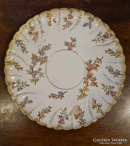 Antique sarreguemines louis xv, 17 cm coaster, plate