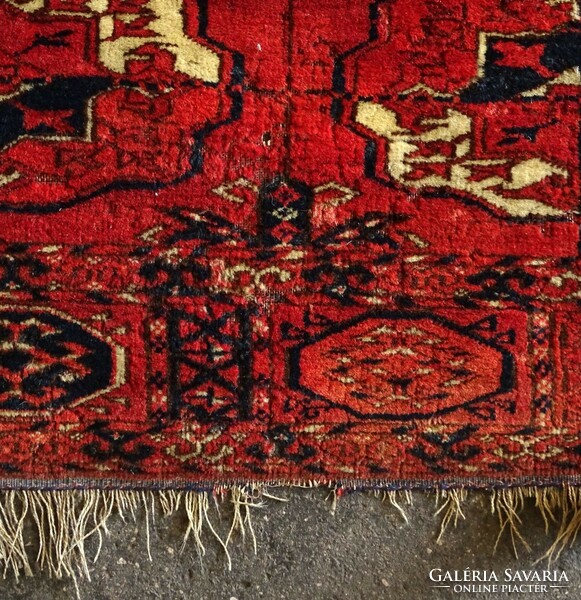 1K965 antique Afghan Persian rug burgundy blue 190 x 245 cm