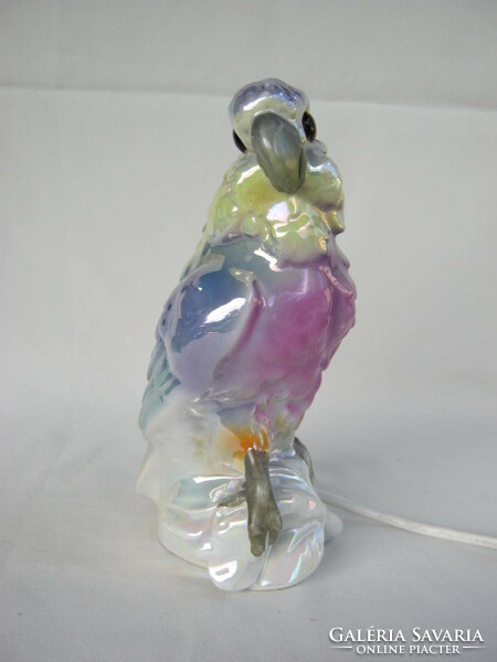 Kakadu porcelán lámpa 22 cm
