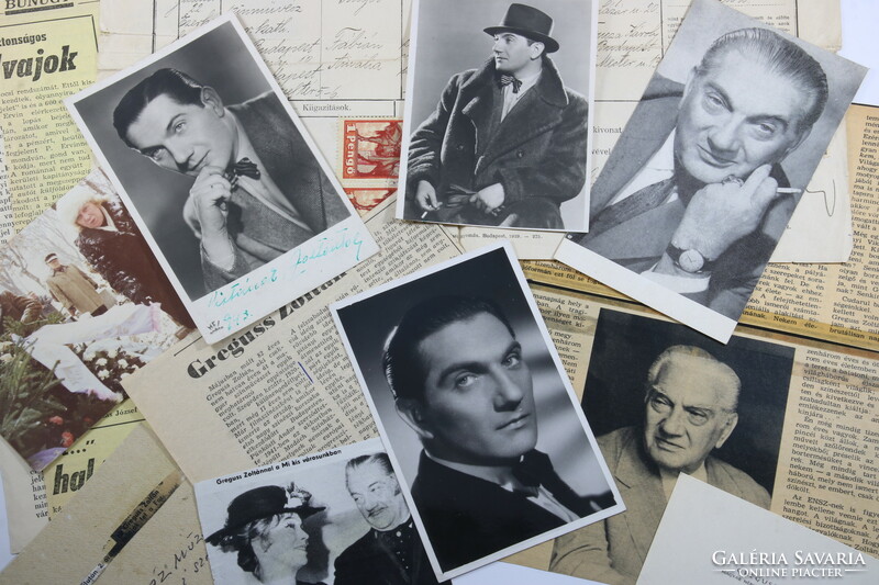 A collection of autographed photographs and documents of actor legend Zoltán Greguss !!