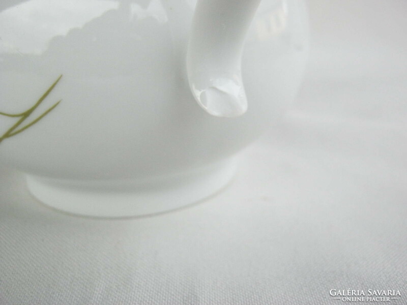 Hollóházi porcelán virágos csupor hasas bögre