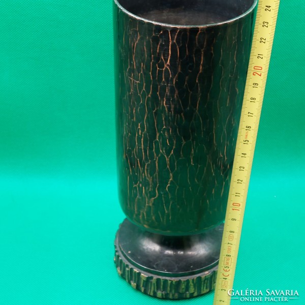 Industrial art vase of Szilágy Ildíkó copper goldsmith's work with free delivery