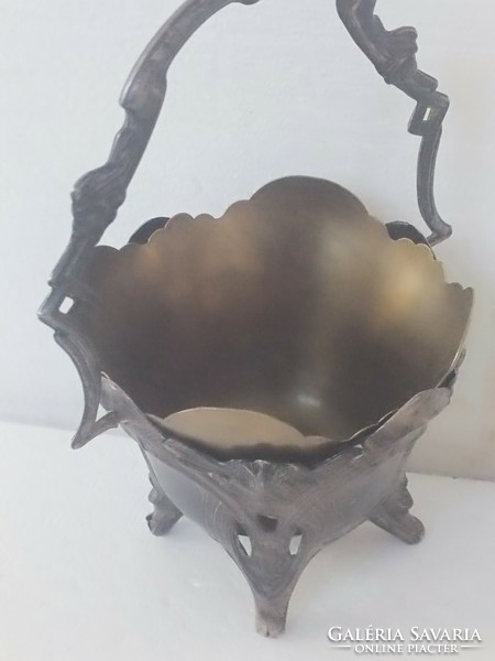 Antique art nouveau silver basket from Vienna
