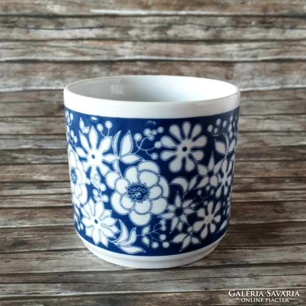 Retro home-made lowland porcelain mug with a rare pattern