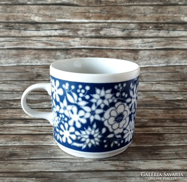 Retro home-made lowland porcelain mug with a rare pattern