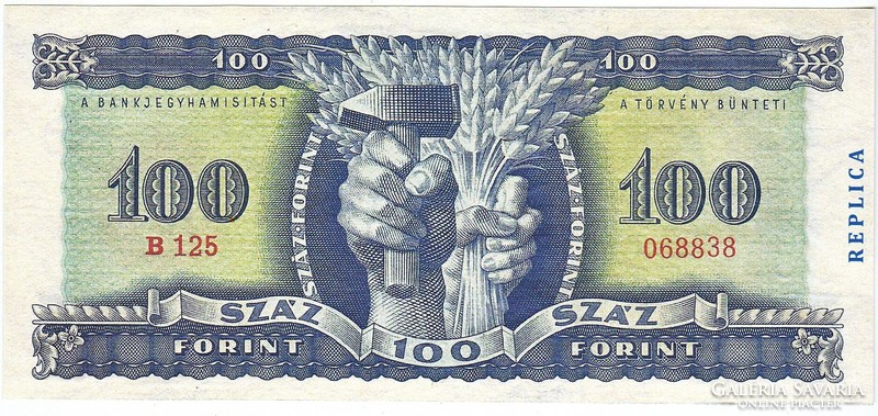 Magyarország 100 forint REPLIKA 1946 UNC