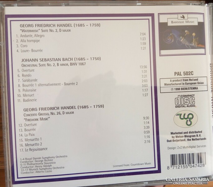 Klasszikus komolyzene 13 CD barokk (5CD) romantikus zene (5CD) és Dvorak Smetana Vivaldi Mozart CD-k
