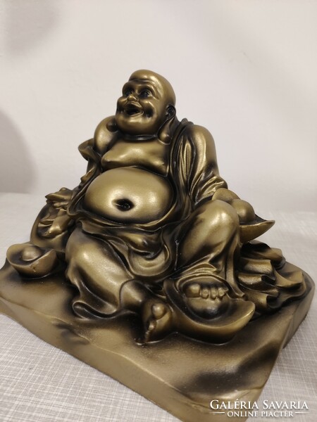 Lucky pot-bellied Buddha statue made of resin