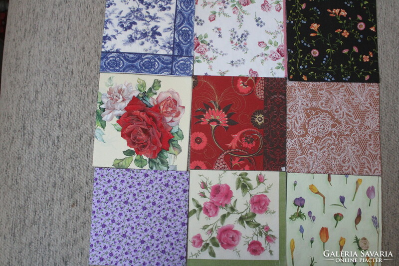 54 napkins with flowers