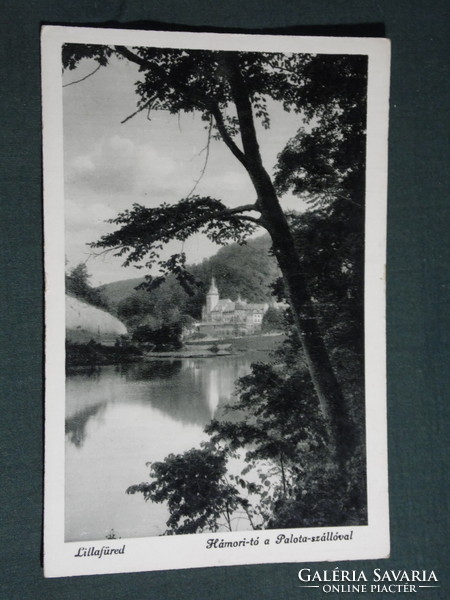 Képeslap, Miskolc, Lillafüred Hámori tó a Palota szállóval