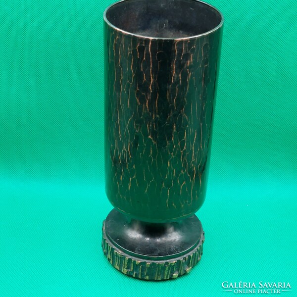 Industrial art vase of Szilágy Ildíkó copper goldsmith's work with free delivery