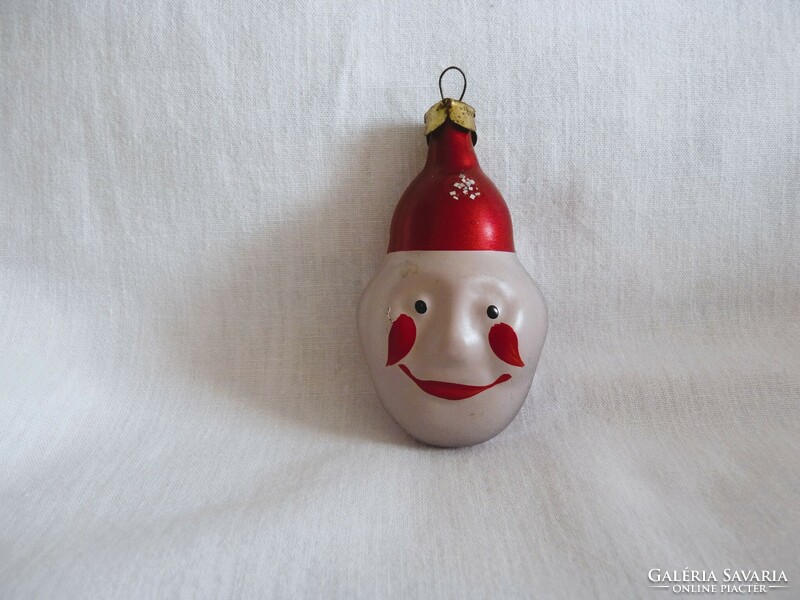 Old glass Christmas tree decoration - clown head!