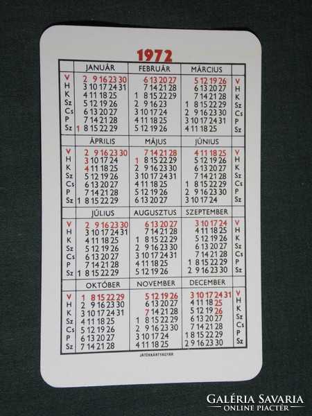 Card calendar, Hajdúság carnival, festival, hospitality company, Debrecen, 1972, (5)