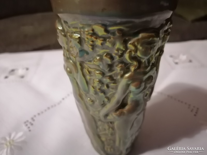 Zsolnay eozin szüretelő pohár
