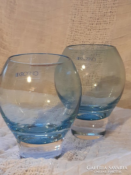Krosno handmade glass cups 6 pieces new !!