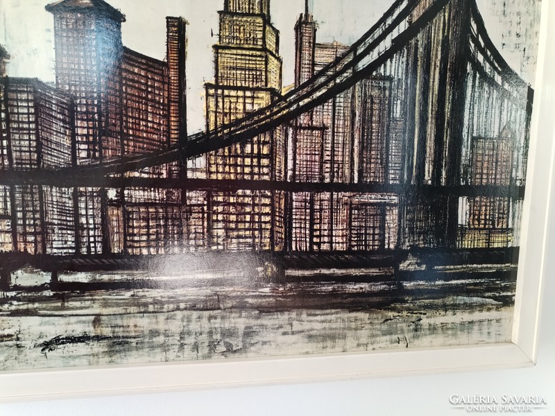 Bernard buffet - brooklyn bridge/ lithographic print