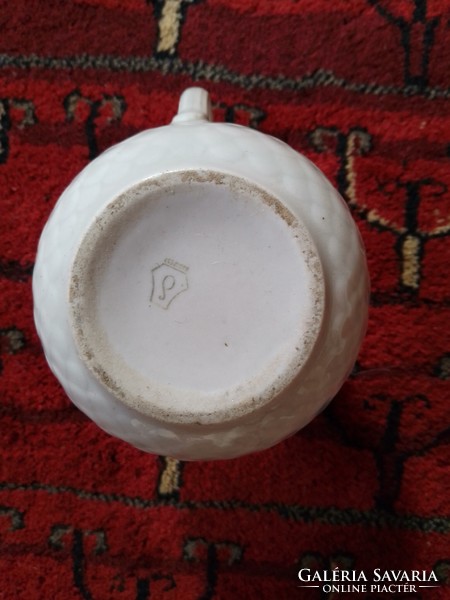 Szép régi porcelán füles csésze bögre csupor mezei virág Kőbányai Porcelángyár (Drasche) jelzés