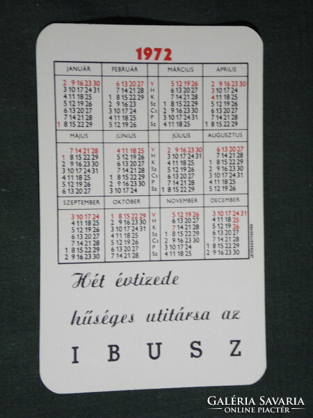 Card calendar, 70-year-old Ibus travel agency, Budapest, Sándor column of Leningrad, 1972, (5)