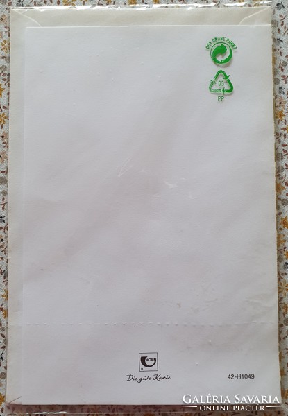 Jókívánság dombornyomott képeslap borítékkal üdvözlőlap üdvözlőkártya levelezőlap postatiszta német