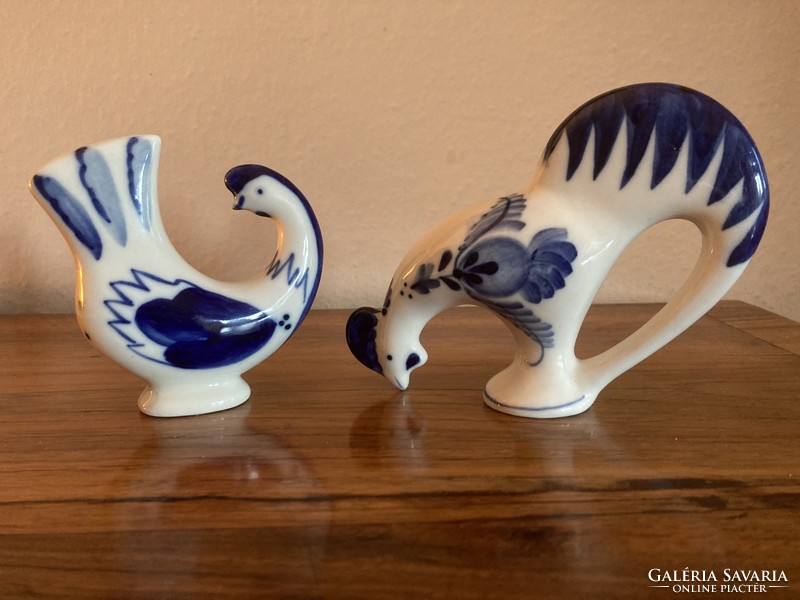 Gzel Russian porcelain birds