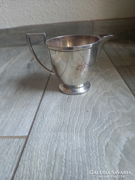 Sumptuous antique art deco sugar bowl and cream/lemon pourer (mappin&webb)
